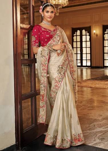 Ananya Designer Embroidered Silk Saree